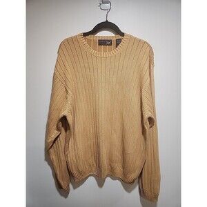 Arrow Mens Gold 100% Cotton Sweater Blue Jean Co Sz Large Made in Australia Y2K
